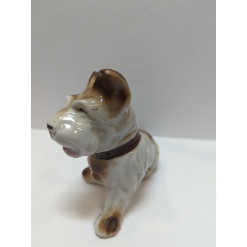 Porcelain Terrier Vintage Made In Japan Brown And White - Picture 3 of 6